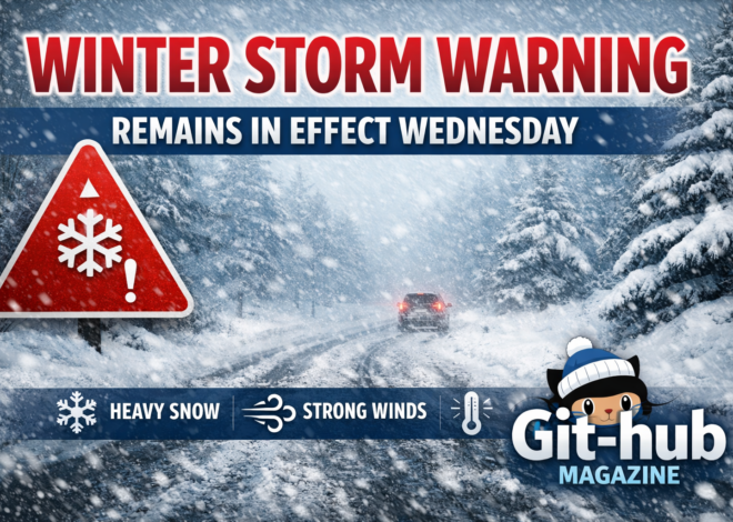 Winter Storm Warning Remains in Effect Wednesday