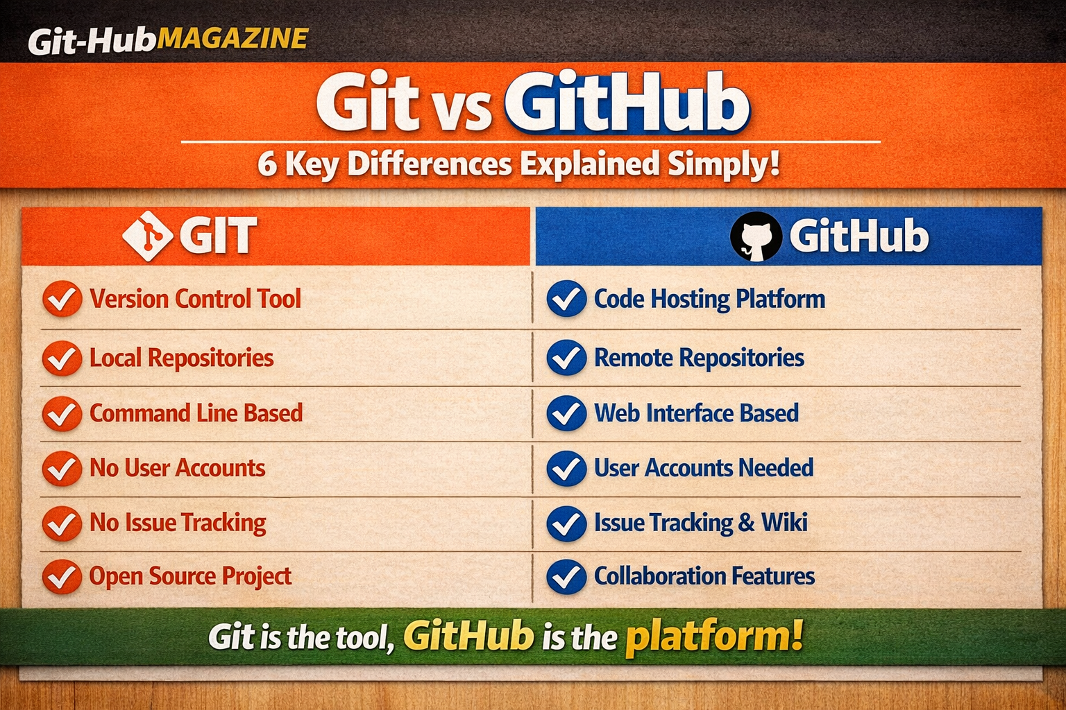 Git vs GitHub: 6 Key Differences Explained Simply (2026)