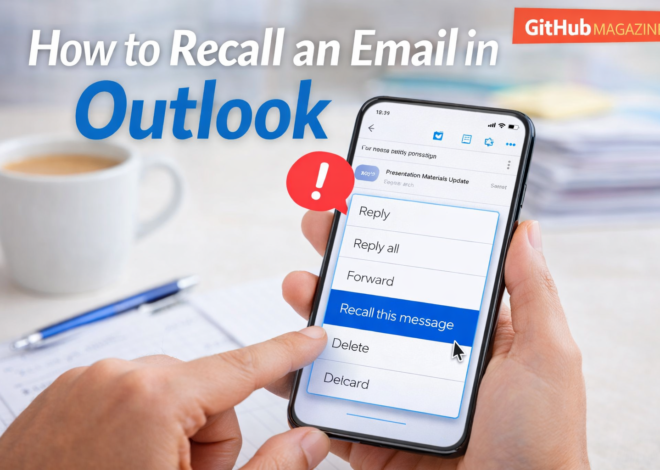 How to Recall an Email in Outlook