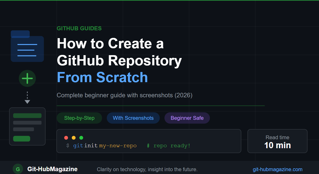 How to Create a GitHub Repository From Scratch (Complete Guide 2026)